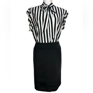 ANTONIO MELANI / Black Satin Style Pencil Skirt / Size 4